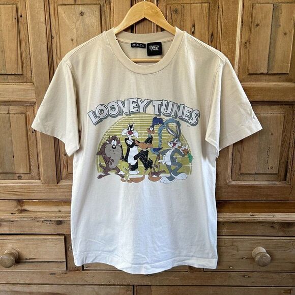 Mo & Co Looney Tunes XS Graphic‎ Tee Shirt Tweety Bugs Bunny Sylvester Daffy - Picture 1 of 12